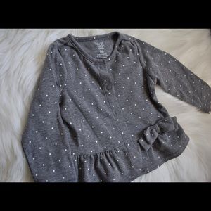 Carters Grey and White Cardigan